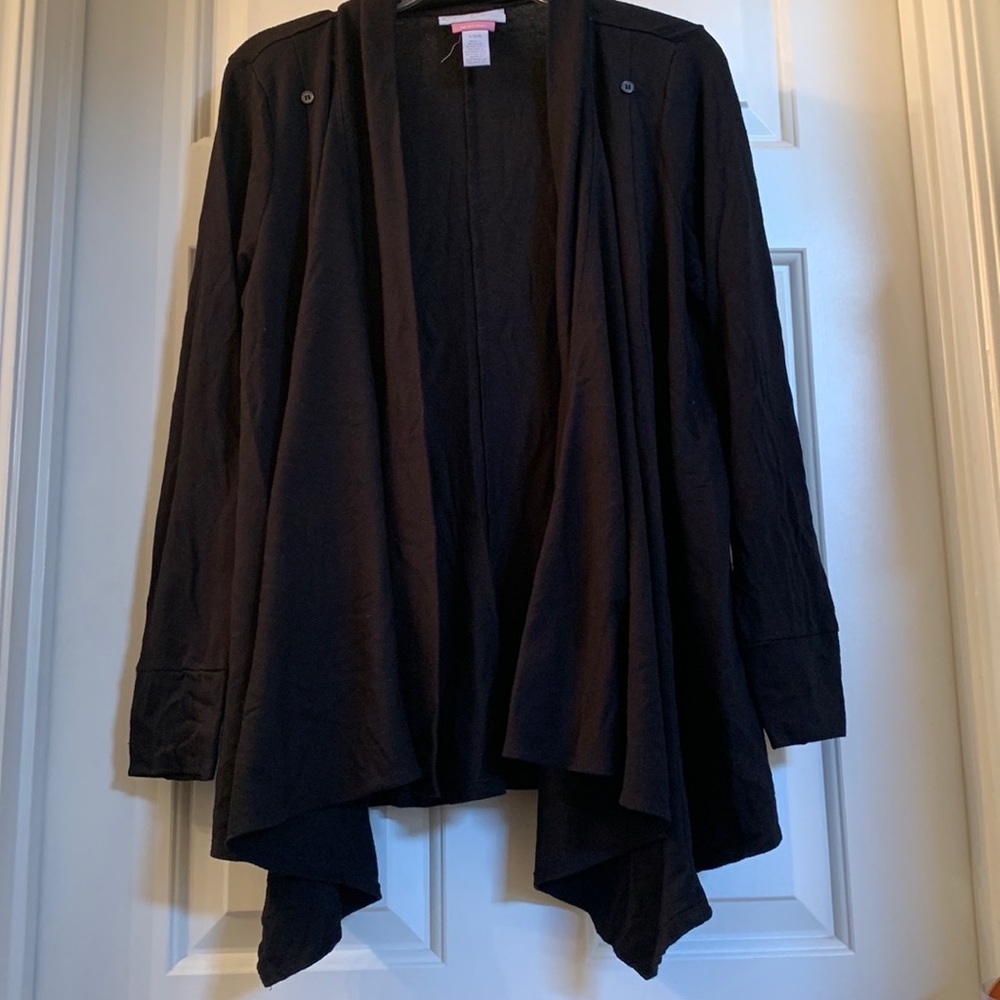 Jessica Simpson black nursing cardigan